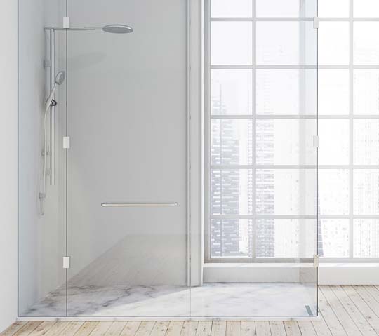 paroi douche en verre