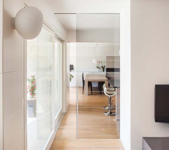 verre sur-mesure pour porte