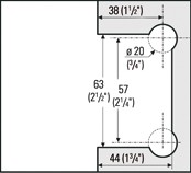 CHARNIÈRE BILBAO POUR PAROI DE DOUCHE 90° MUR / VERRE MONTAGE BILATERAL (BO5218010)