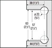 CHARNIÈRE BILBAO POUR PAROI DE DOUCHE 90° MUR / VERRE MONTAGE BILATERAL (BO52118010)