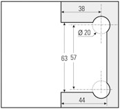 PATTE DE FIXATION BILBAO POUR PAROI DE DOUCHE (BO5218420)