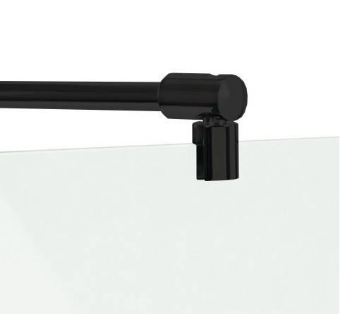 BARRE DE STABILISATION DESIGN ROND NOIR 90° Mur/Verre POUR PAROI DE DOUCHE (BO5420065B)