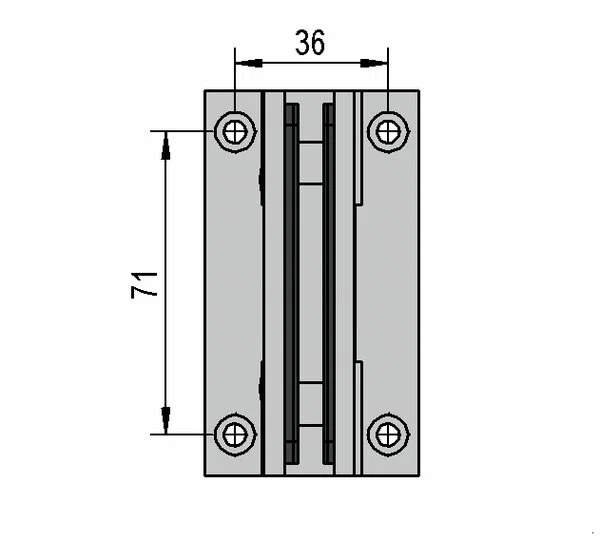 Paumelle pour porte de douche Bilbao Premium, verre-mur 90° Inox brossé mat raccord mural des deux côtés ( BO5211552 )