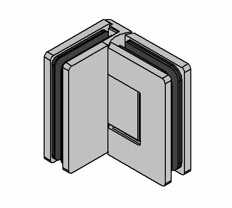 Charnière de porte de douche Santos, verre-verre 90° chromé brillant (la paire) (  BO5218442 )