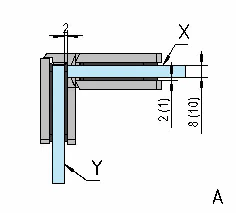 Charnière de porte de douche Santos, verre-verre 90° chromé brillant (la paire) (  BO5218442 )