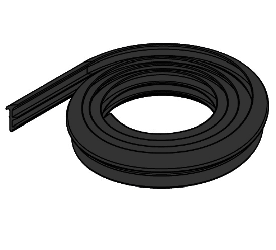 KIT PROFILE ALU NOIR POUR VERRE 8 - 10MM AVEC JOINT D'ETANCHEITE