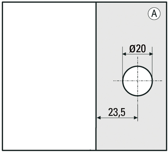 RACCORD D'ANGLE FIXE 90° MUR / VERRE (BO5213140)